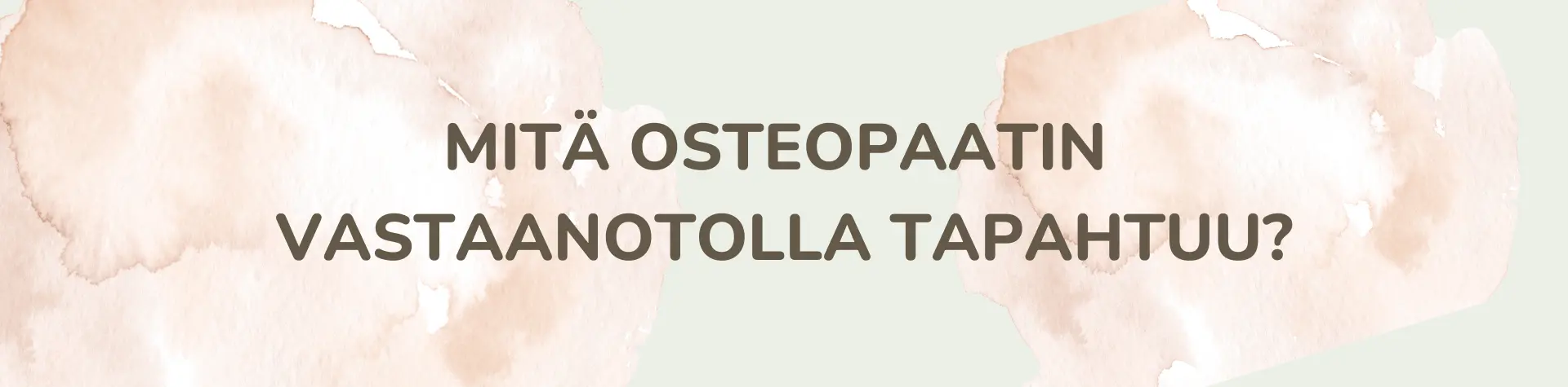 Mitä osteopaatin vastaanotolla tapahtuu? artikkelikuva